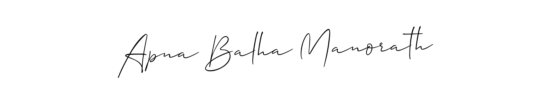 Also we have Apna Balha Manorath name is the best signature style. Create professional handwritten signature collection using Allison_Script autograph style. Apna Balha Manorath signature style 2 images and pictures png