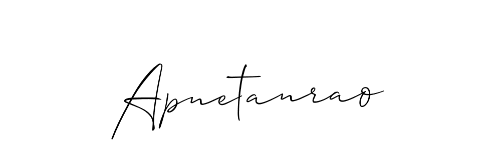 Make a beautiful signature design for name Apnetanrao. With this signature (Allison_Script) style, you can create a handwritten signature for free. Apnetanrao signature style 2 images and pictures png