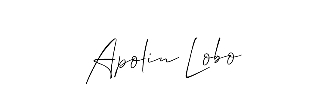 Also You can easily find your signature by using the search form. We will create Apolin Lobo name handwritten signature images for you free of cost using Allison_Script sign style. Apolin Lobo signature style 2 images and pictures png