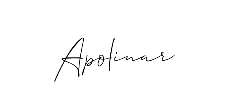 Create a beautiful signature design for name Apolinar. With this signature (Allison_Script) fonts, you can make a handwritten signature for free. Apolinar signature style 2 images and pictures png