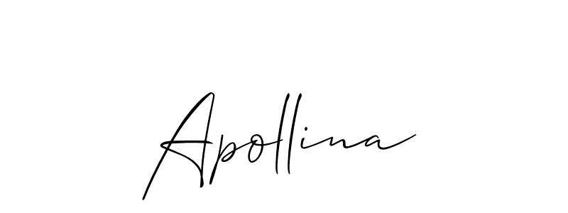 Design your own signature with our free online signature maker. With this signature software, you can create a handwritten (Allison_Script) signature for name Apollina. Apollina signature style 2 images and pictures png