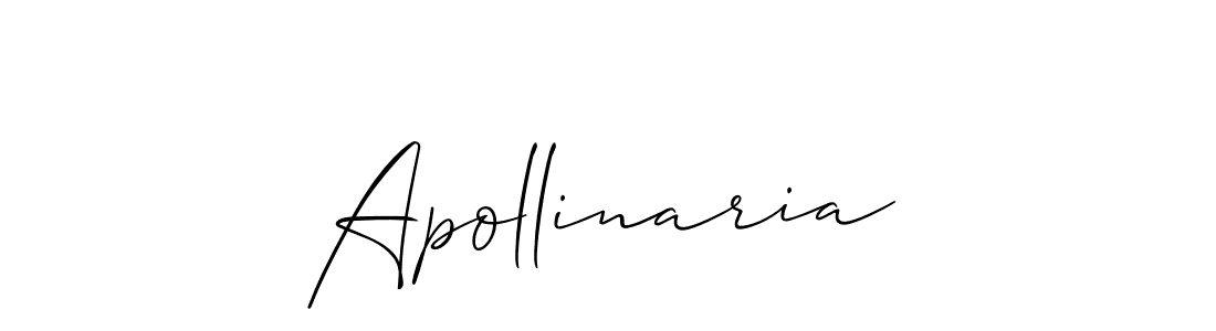 Use a signature maker to create a handwritten signature online. With this signature software, you can design (Allison_Script) your own signature for name Apollinaria. Apollinaria signature style 2 images and pictures png