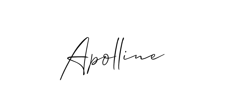 How to make Apolline name signature. Use Allison_Script style for creating short signs online. This is the latest handwritten sign. Apolline signature style 2 images and pictures png