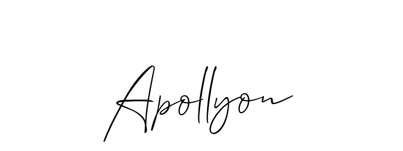 Best and Professional Signature Style for Apollyon. Allison_Script Best Signature Style Collection. Apollyon signature style 2 images and pictures png
