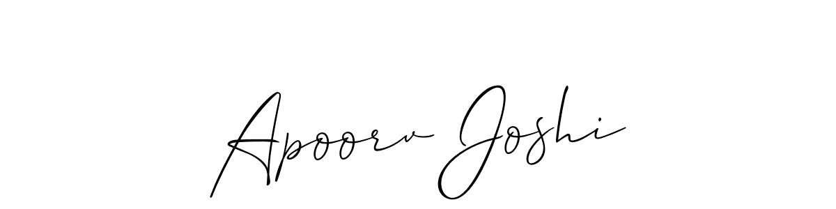 Also we have Apoorv Joshi name is the best signature style. Create professional handwritten signature collection using Allison_Script autograph style. Apoorv Joshi signature style 2 images and pictures png