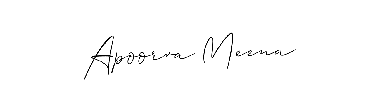 Also You can easily find your signature by using the search form. We will create Apoorva Meena name handwritten signature images for you free of cost using Allison_Script sign style. Apoorva Meena signature style 2 images and pictures png