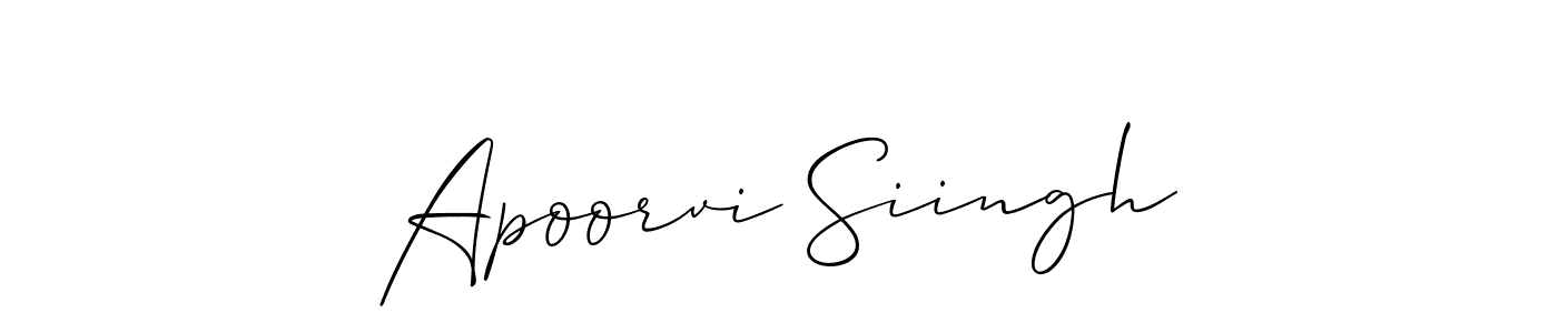 Use a signature maker to create a handwritten signature online. With this signature software, you can design (Allison_Script) your own signature for name Apoorvi Siingh. Apoorvi Siingh signature style 2 images and pictures png