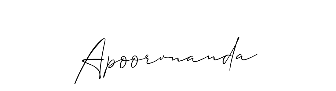 Make a short Apoorvnanda signature style. Manage your documents anywhere anytime using Allison_Script. Create and add eSignatures, submit forms, share and send files easily. Apoorvnanda signature style 2 images and pictures png