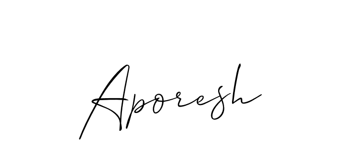 Best and Professional Signature Style for Aporesh. Allison_Script Best Signature Style Collection. Aporesh signature style 2 images and pictures png