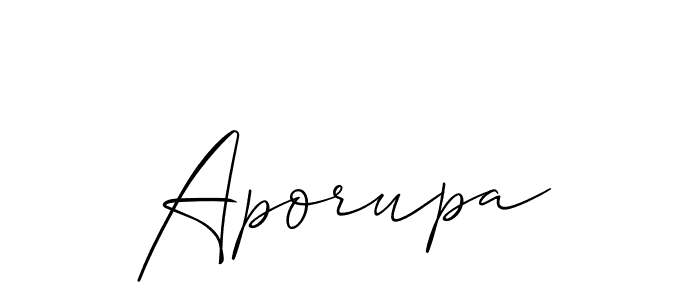 How to make Aporupa name signature. Use Allison_Script style for creating short signs online. This is the latest handwritten sign. Aporupa signature style 2 images and pictures png