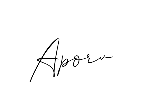 Aporv stylish signature style. Best Handwritten Sign (Allison_Script) for my name. Handwritten Signature Collection Ideas for my name Aporv. Aporv signature style 2 images and pictures png