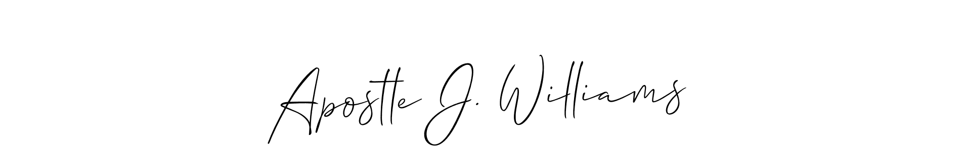 Best and Professional Signature Style for Apostle J. Williams. Allison_Script Best Signature Style Collection. Apostle J. Williams signature style 2 images and pictures png