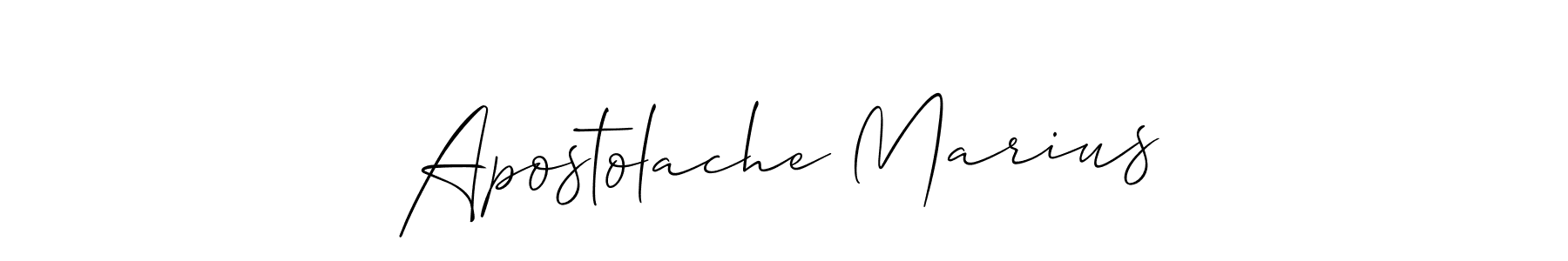 Allison_Script is a professional signature style that is perfect for those who want to add a touch of class to their signature. It is also a great choice for those who want to make their signature more unique. Get Apostolache Marius name to fancy signature for free. Apostolache Marius signature style 2 images and pictures png