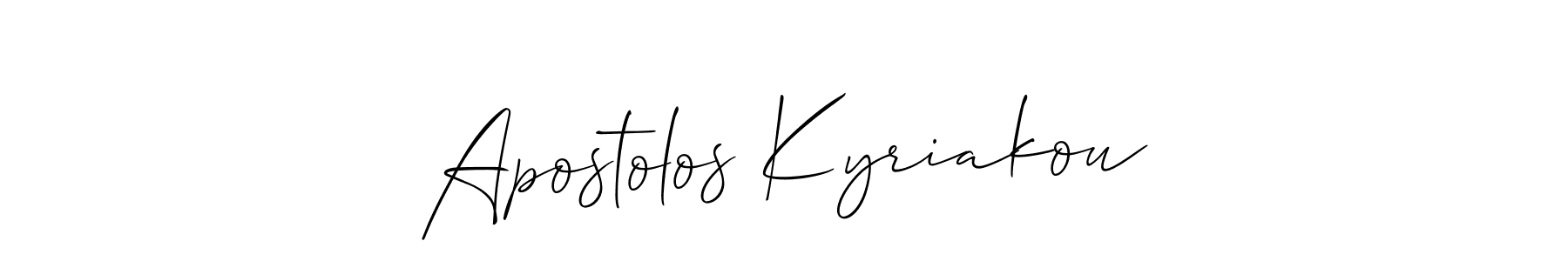Best and Professional Signature Style for Apostolos Kyriakou. Allison_Script Best Signature Style Collection. Apostolos Kyriakou signature style 2 images and pictures png