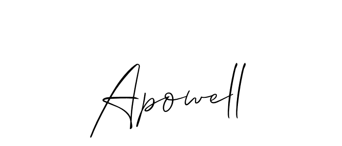 You should practise on your own different ways (Allison_Script) to write your name (Apowell) in signature. don't let someone else do it for you. Apowell signature style 2 images and pictures png