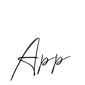Make a beautiful signature design for name App. Use this online signature maker to create a handwritten signature for free. App signature style 2 images and pictures png