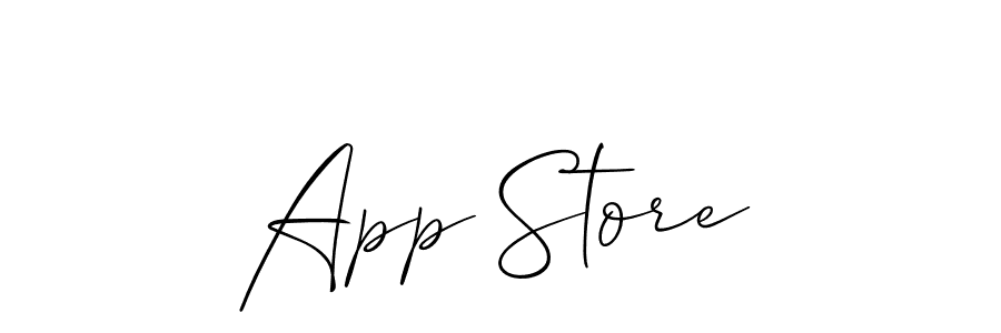 The best way (Allison_Script) to make a short signature is to pick only two or three words in your name. The name App Store include a total of six letters. For converting this name. App Store signature style 2 images and pictures png