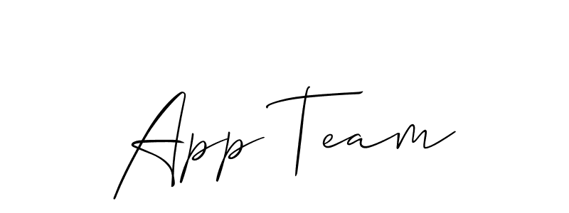 This is the best signature style for the App Team name. Also you like these signature font (Allison_Script). Mix name signature. App Team signature style 2 images and pictures png