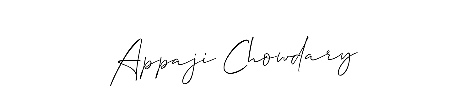 How to Draw Appaji Chowdary signature style? Allison_Script is a latest design signature styles for name Appaji Chowdary. Appaji Chowdary signature style 2 images and pictures png