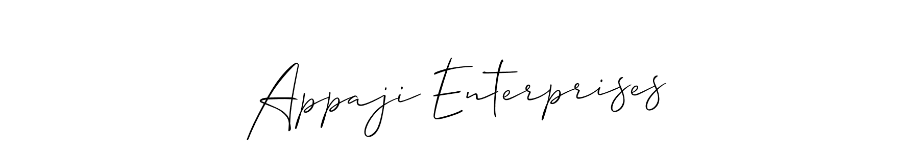 See photos of Appaji Enterprises official signature by Spectra . Check more albums & portfolios. Read reviews & check more about Allison_Script font. Appaji Enterprises signature style 2 images and pictures png