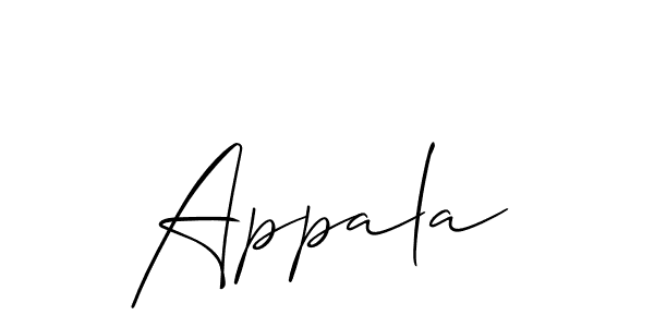 You should practise on your own different ways (Allison_Script) to write your name (Appala) in signature. don't let someone else do it for you. Appala signature style 2 images and pictures png