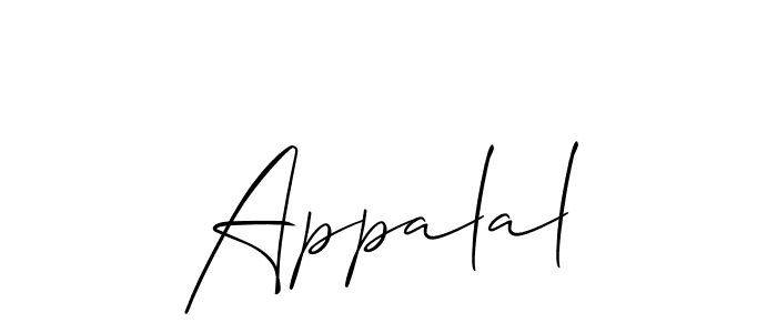 Make a beautiful signature design for name Appalal. With this signature (Allison_Script) style, you can create a handwritten signature for free. Appalal signature style 2 images and pictures png