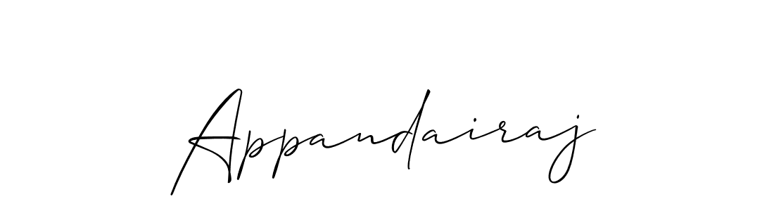 How to make Appandairaj signature? Allison_Script is a professional autograph style. Create handwritten signature for Appandairaj name. Appandairaj signature style 2 images and pictures png