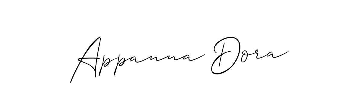 Make a beautiful signature design for name Appanna Dora. With this signature (Allison_Script) style, you can create a handwritten signature for free. Appanna Dora signature style 2 images and pictures png