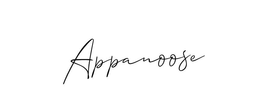How to make Appanoose name signature. Use Allison_Script style for creating short signs online. This is the latest handwritten sign. Appanoose signature style 2 images and pictures png
