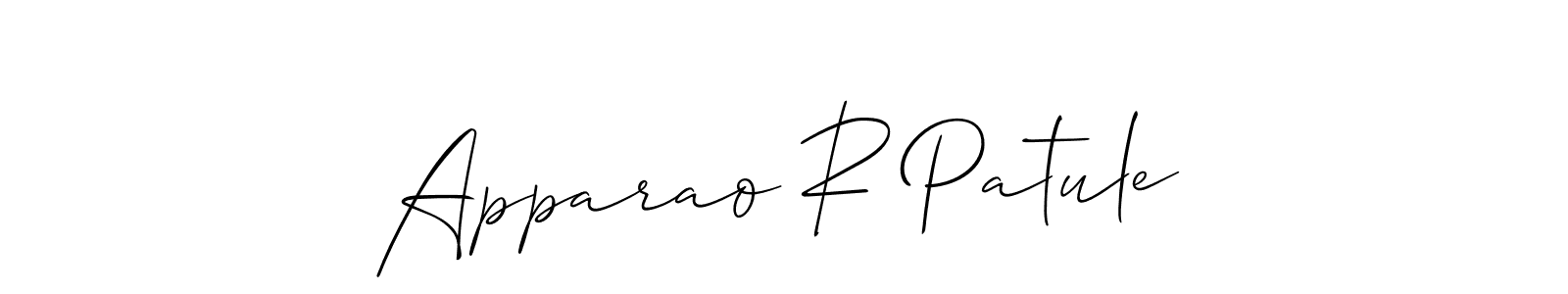 You should practise on your own different ways (Allison_Script) to write your name (Apparao R Patule) in signature. don't let someone else do it for you. Apparao R Patule signature style 2 images and pictures png