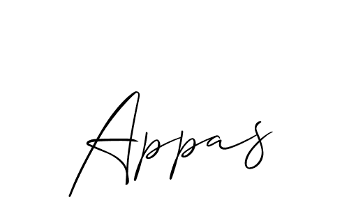 The best way (Allison_Script) to make a short signature is to pick only two or three words in your name. The name Appas include a total of six letters. For converting this name. Appas signature style 2 images and pictures png