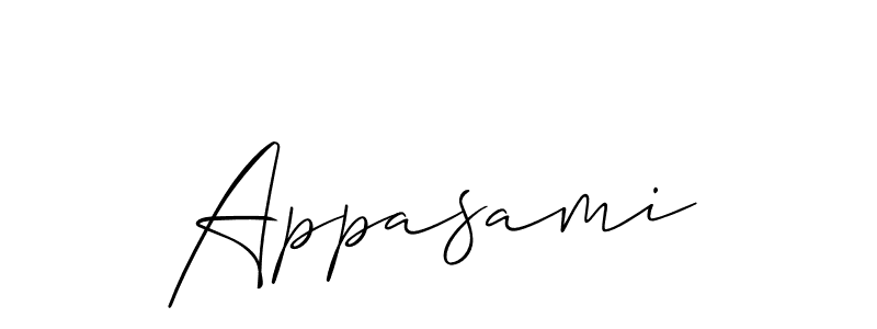 How to make Appasami signature? Allison_Script is a professional autograph style. Create handwritten signature for Appasami name. Appasami signature style 2 images and pictures png