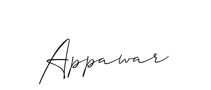 Also we have Appawar name is the best signature style. Create professional handwritten signature collection using Allison_Script autograph style. Appawar signature style 2 images and pictures png