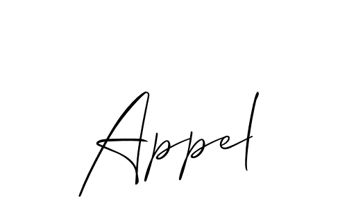 Best and Professional Signature Style for Appel. Allison_Script Best Signature Style Collection. Appel signature style 2 images and pictures png