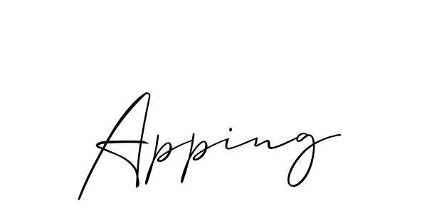 This is the best signature style for the Apping name. Also you like these signature font (Allison_Script). Mix name signature. Apping signature style 2 images and pictures png