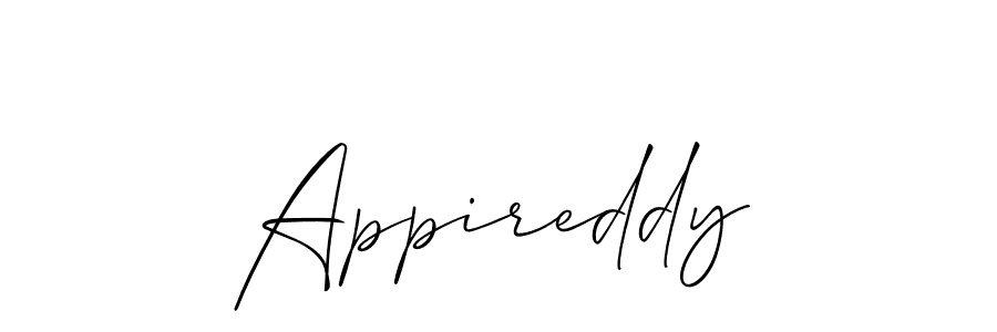 How to Draw Appireddy signature style? Allison_Script is a latest design signature styles for name Appireddy. Appireddy signature style 2 images and pictures png