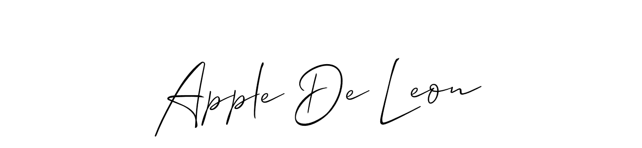 How to make Apple De Leon name signature. Use Allison_Script style for creating short signs online. This is the latest handwritten sign. Apple De Leon signature style 2 images and pictures png