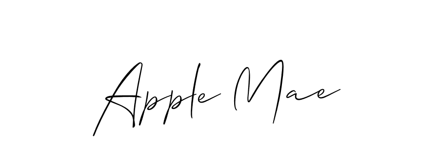 The best way (Allison_Script) to make a short signature is to pick only two or three words in your name. The name Apple Mae include a total of six letters. For converting this name. Apple Mae signature style 2 images and pictures png