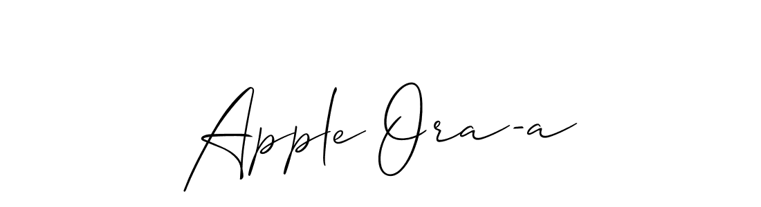 if you are searching for the best signature style for your name Apple Ora-a. so please give up your signature search. here we have designed multiple signature styles  using Allison_Script. Apple Ora-a signature style 2 images and pictures png