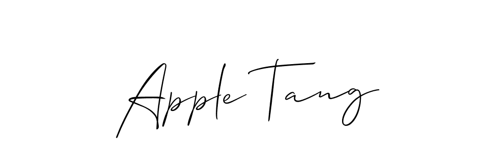 The best way (Allison_Script) to make a short signature is to pick only two or three words in your name. The name Apple Tang include a total of six letters. For converting this name. Apple Tang signature style 2 images and pictures png