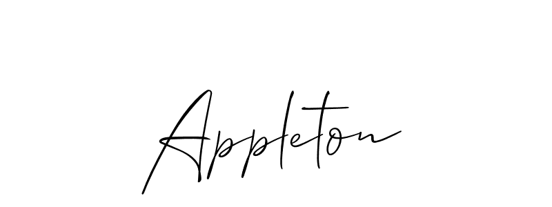 You should practise on your own different ways (Allison_Script) to write your name (Appleton) in signature. don't let someone else do it for you. Appleton signature style 2 images and pictures png