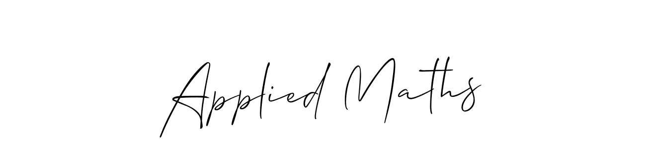 How to make Applied Maths signature? Allison_Script is a professional autograph style. Create handwritten signature for Applied Maths name. Applied Maths signature style 2 images and pictures png