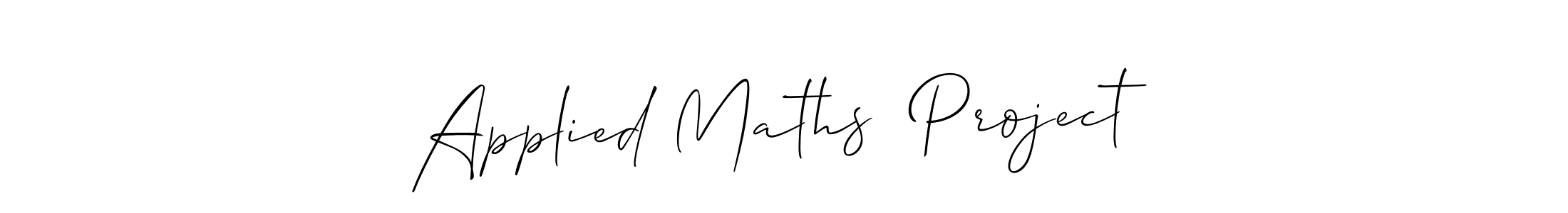 How to make Applied Maths  Project name signature. Use Allison_Script style for creating short signs online. This is the latest handwritten sign. Applied Maths  Project signature style 2 images and pictures png