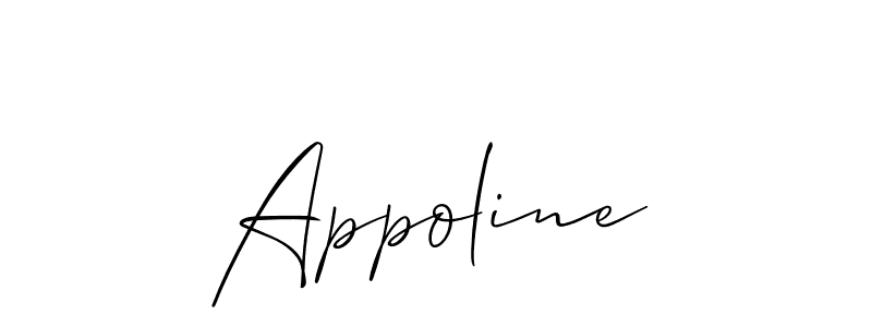 Make a beautiful signature design for name Appoline. With this signature (Allison_Script) style, you can create a handwritten signature for free. Appoline signature style 2 images and pictures png