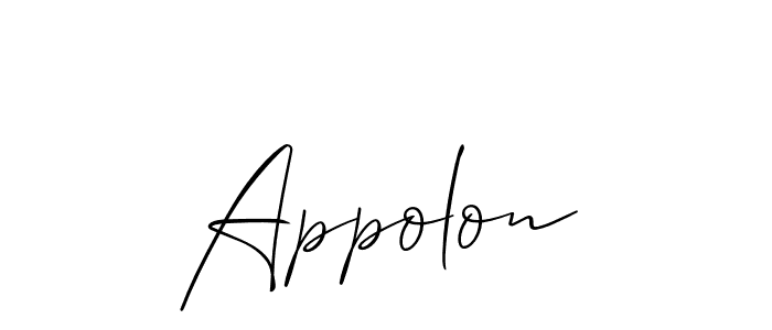 How to make Appolon signature? Allison_Script is a professional autograph style. Create handwritten signature for Appolon name. Appolon signature style 2 images and pictures png