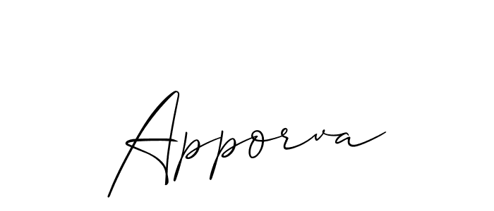 Best and Professional Signature Style for Apporva. Allison_Script Best Signature Style Collection. Apporva signature style 2 images and pictures png