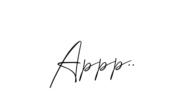 How to make Appp.. name signature. Use Allison_Script style for creating short signs online. This is the latest handwritten sign. Appp.. signature style 2 images and pictures png