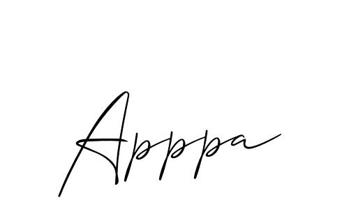 if you are searching for the best signature style for your name Apppa. so please give up your signature search. here we have designed multiple signature styles  using Allison_Script. Apppa signature style 2 images and pictures png