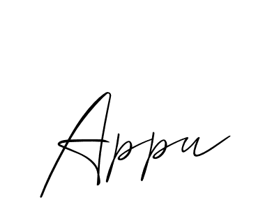 Best and Professional Signature Style for Appu. Allison_Script Best Signature Style Collection. Appu signature style 2 images and pictures png