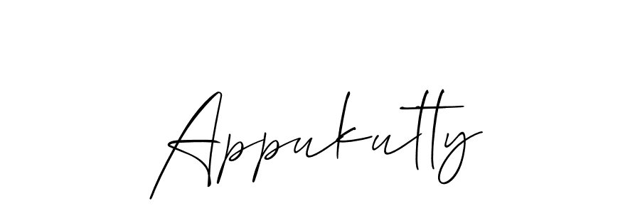 if you are searching for the best signature style for your name Appukutty. so please give up your signature search. here we have designed multiple signature styles  using Allison_Script. Appukutty signature style 2 images and pictures png